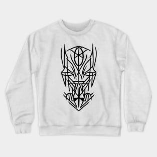 Meta Black - Digital Hand Drawn Print by ObKrux Crewneck Sweatshirt